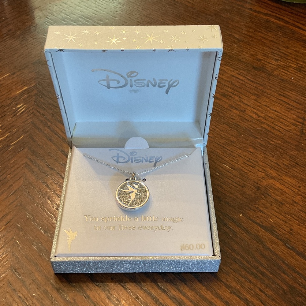 Silver Disney Tinkerbell Necklace 18”